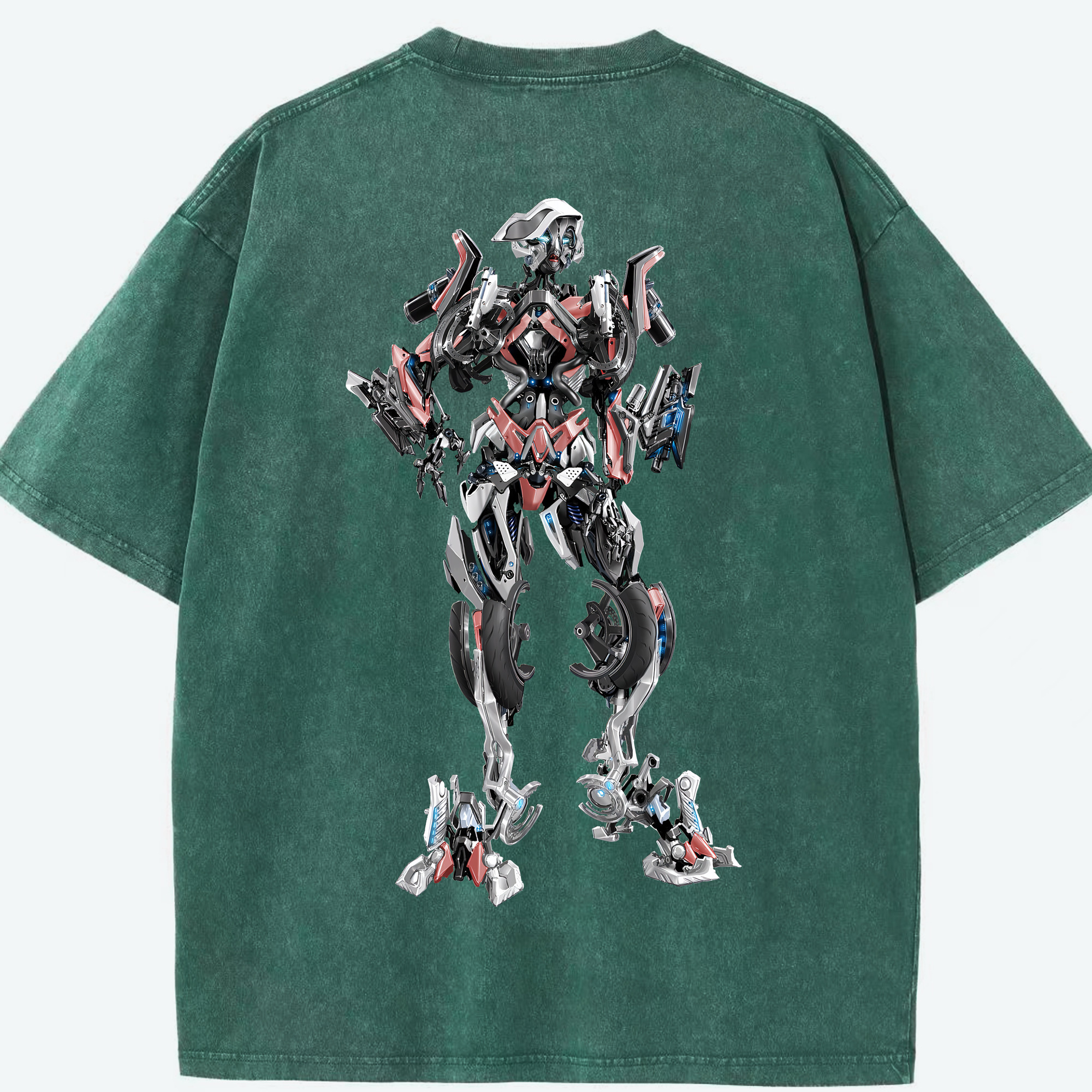 （画像用） Transformers トランスフォーマー 綿100% ヴィンテージ風 半袖Tシャツ（背面プリント）
